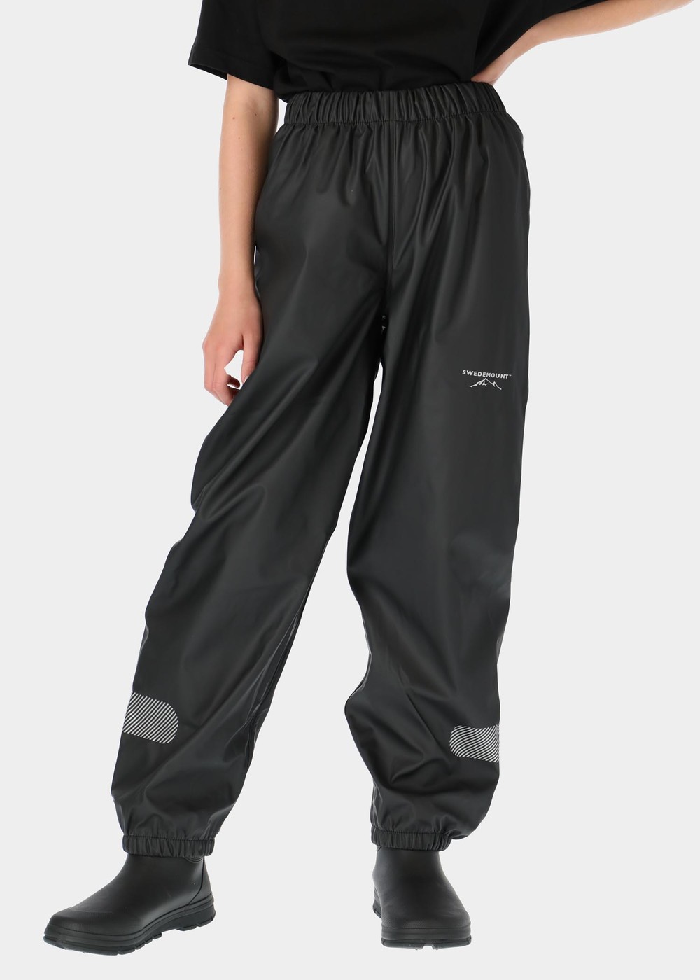 Väderöarna Pants Jr, Black, 110, Regnbyxor | Junior - Kläder - Regnkläder - Regnbyxor | Padelspecialisterna