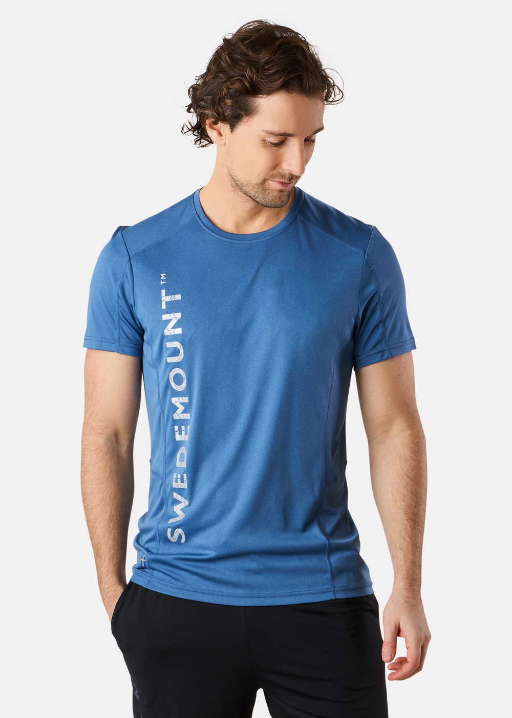 Training Logo Tee, Denim Blue Melange/Reflective, Xl, Kläder Och Skor | Sport & aktivitet - Sporter - Padel - Kläder och skor | Padelspecialisterna