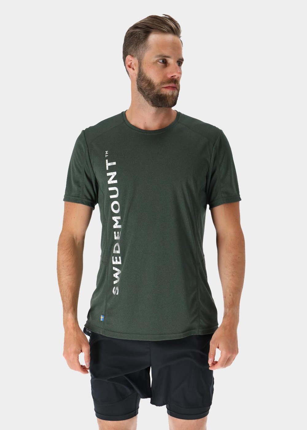 Training Logo Tee, Olive Melange/Reflective, 2xl, Kläder Och Skor | Sport & aktivitet - Sporter - Padel - Kläder och skor | Padelspecialisterna