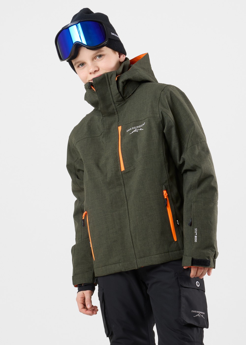 St. Anton Jacket Jr, Olive Melange/Orange, 116, Skidjackor | Junior - Kläder - Jackor - Skidjackor | Padelspecialisterna