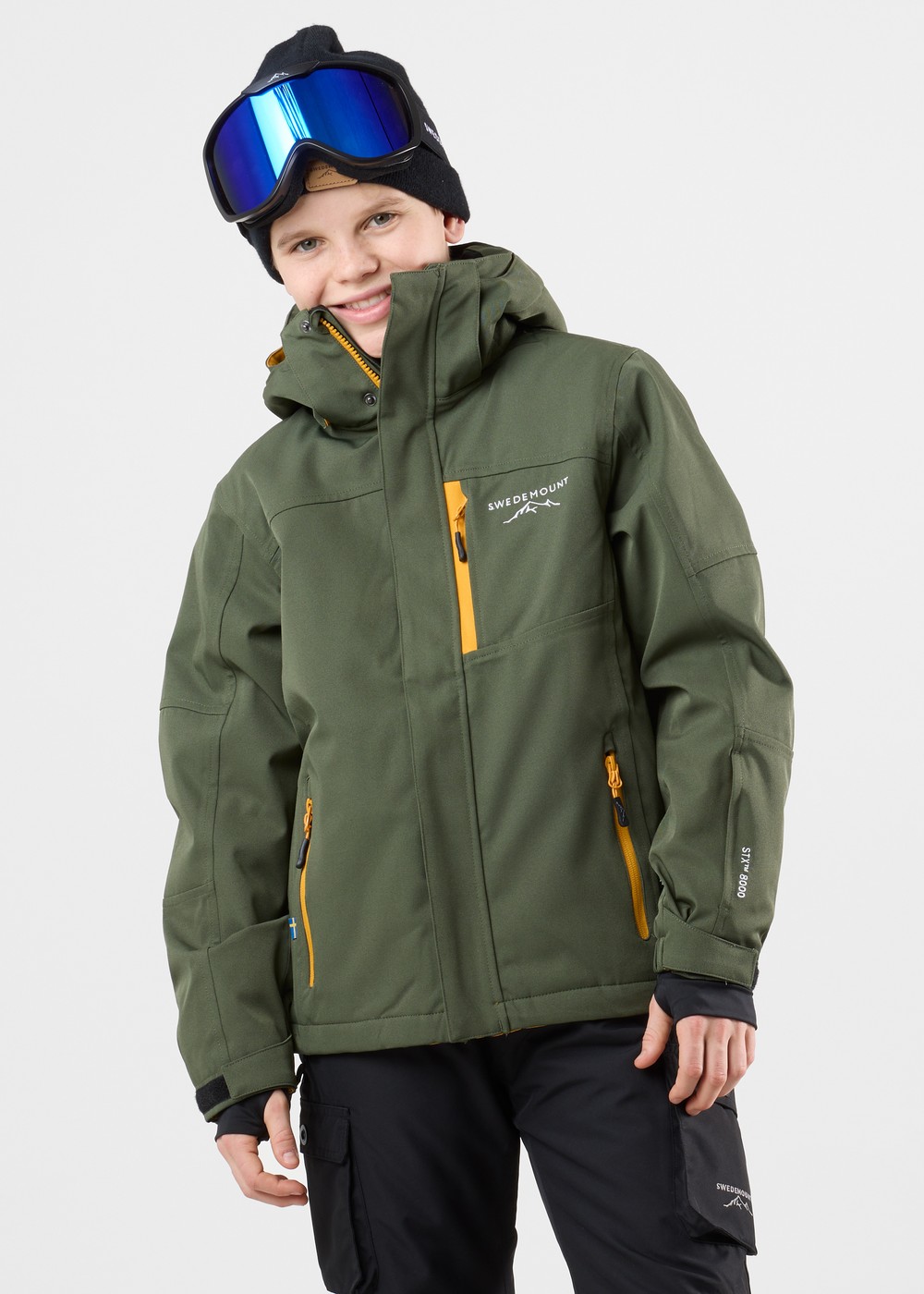 St. Anton Jacket Jr, Dk Olive/Mustard Yellow, 128, Skidjackor | Junior - Kläder - Jackor - Skidjackor | Padelspecialisterna