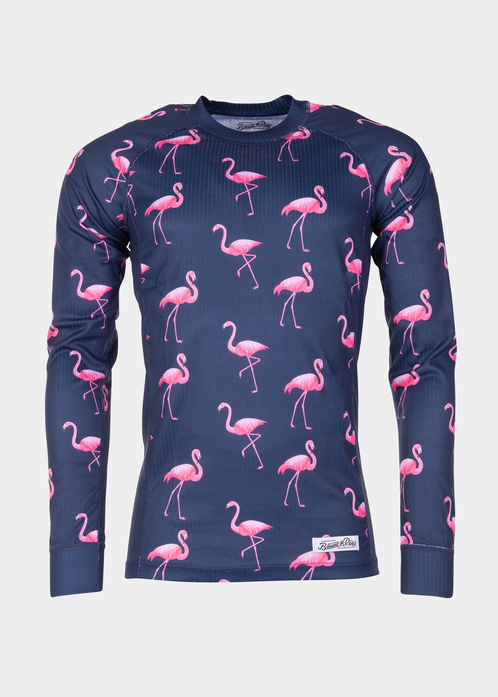 Crewneck L/S Baselayer, Navy Flamingo, S, Underställströjor | Herr - Kläder - Underställ - Underställströjor | Padelspecialisterna