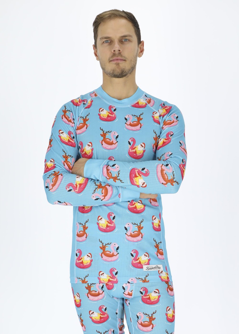 Crewneck L/S Baselayer, Pool Party, S, Underställströjor | Herr - Kläder - Underställ - Underställströjor | Padelspecialisterna
