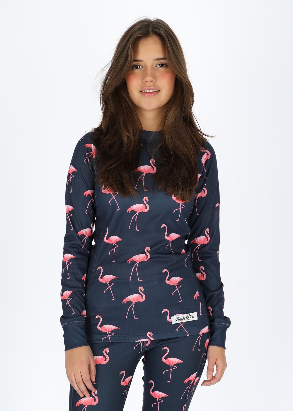 Crewneck L/S Baselayer W, Navy Flamingo, 38, Underställströjor | Dam - Kläder - Underställ - Underställströjor | Padelspecialisterna