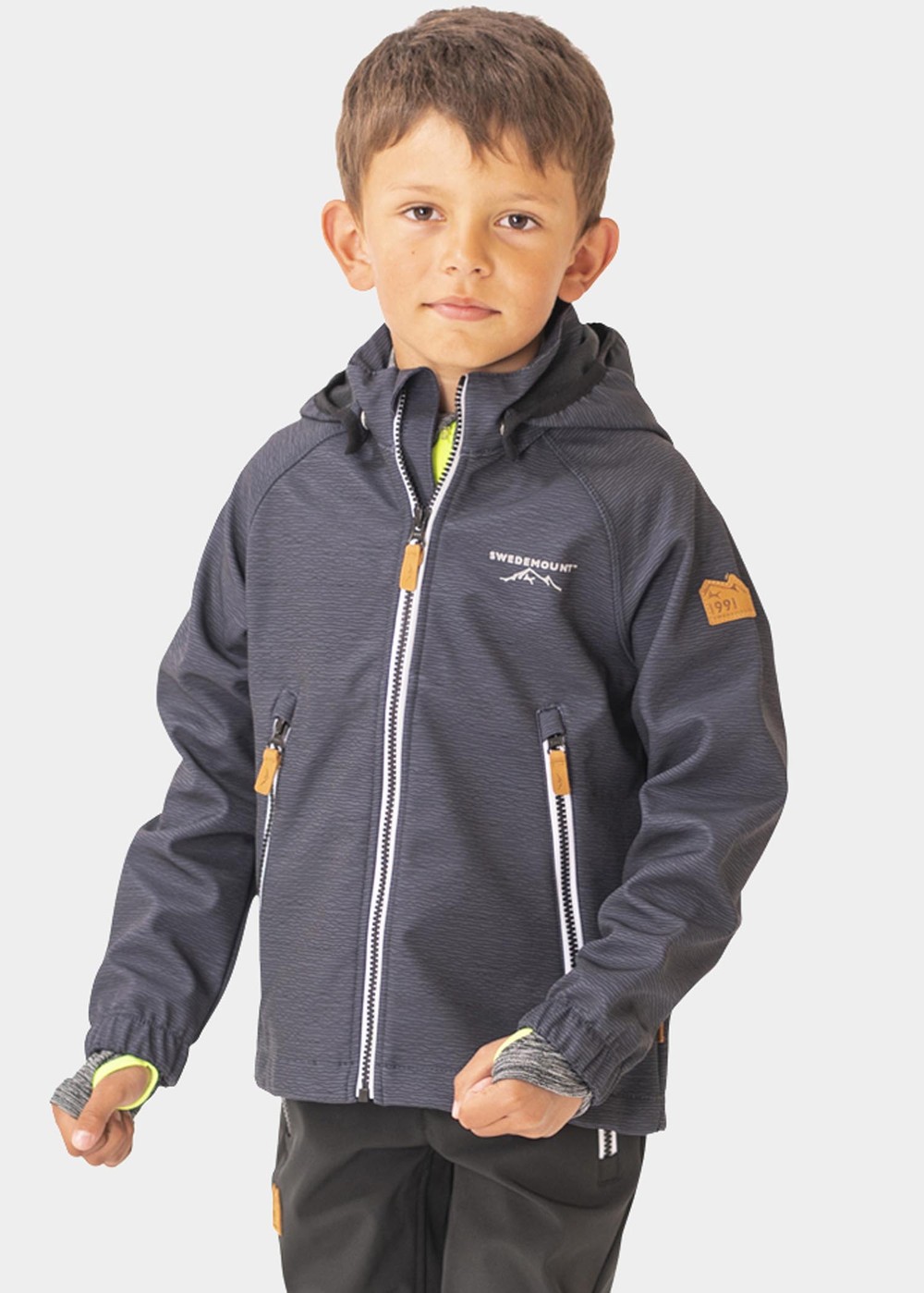 Bergen Softshell Jacket Jr, Charcoal Melange, 120, Vinterjackor | Junior - KlÀder - Jackor - Vinterjackor | Padelspecialisterna