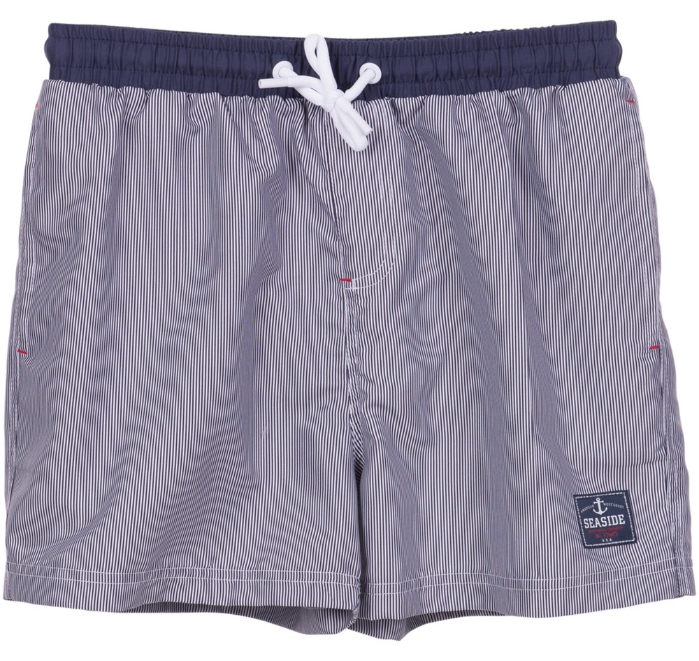 Stripe Beachshorts, Lt Blue/Navy, S, Badbyxor | Herr - Kläder - Badkläder - Badbyxor | Padelspecialisterna