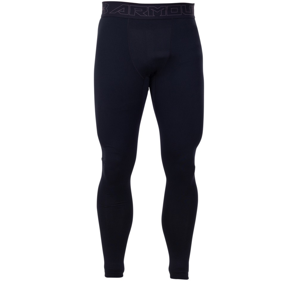 Ua Coldgear Leggings, Black / / Charcoal, Xs, Byxor | Herr - Kläder - Byxor | Padelspecialisterna
