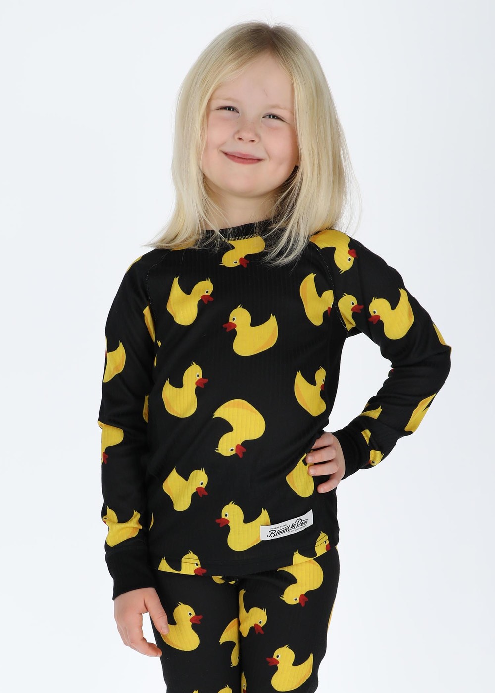 Crewneck L/S Baselayer Jr, Yellow Duck, 140, Underställströjor | Junior - Kläder - Underställ - Underställströjor | Padelspecialisterna