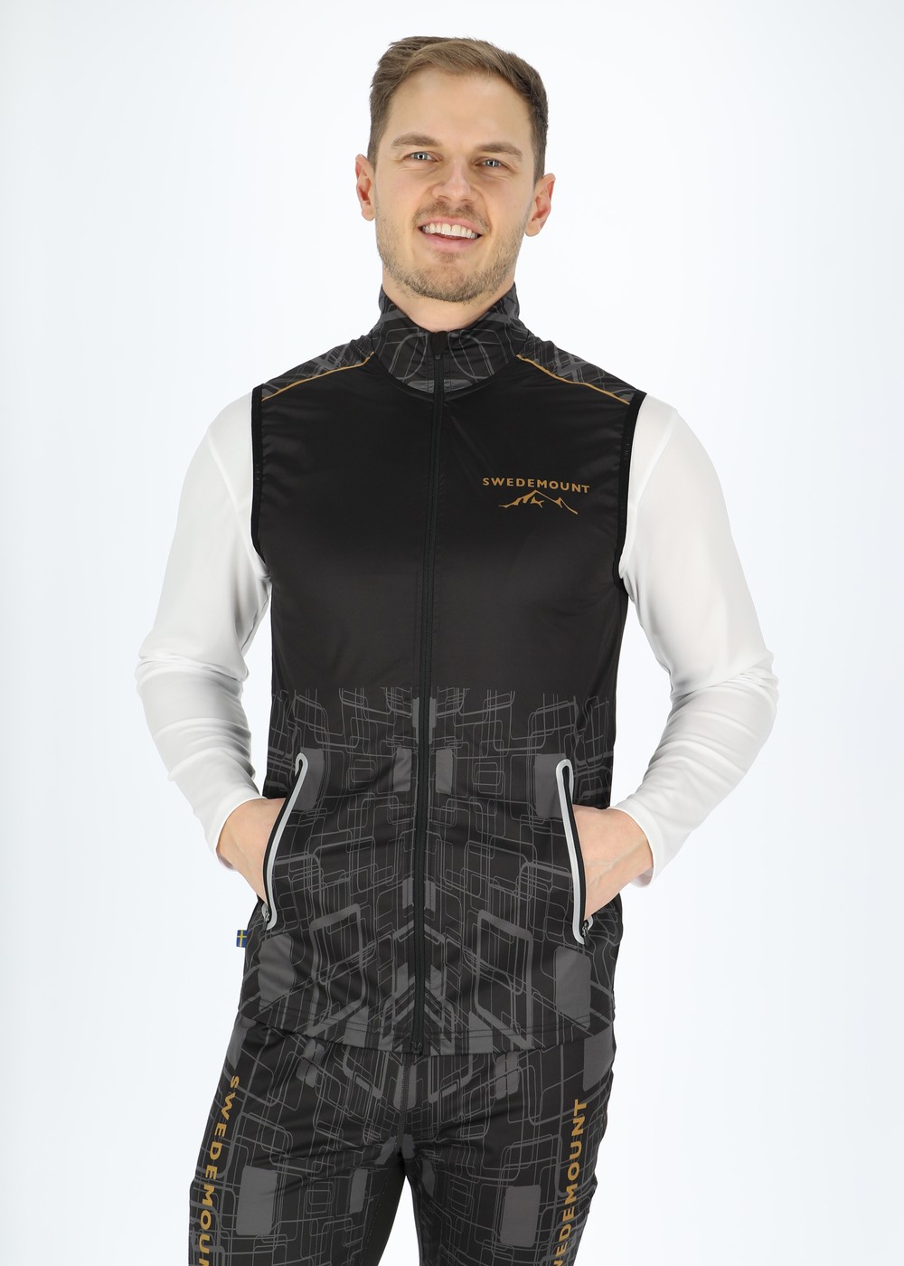 Race 3-Layer Vest, Black/Charcoal, S, VÀstar | Herr - KlÀder - Jackor - VÀstar | Padelspecialisterna