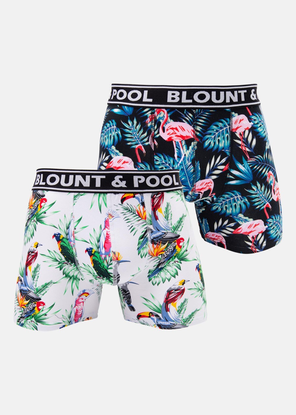 Boxer Shorts Jungle 2-Pack, Black/White, S, Underkläder | Herr - Kläder - Underkläder | Padelspecialisterna