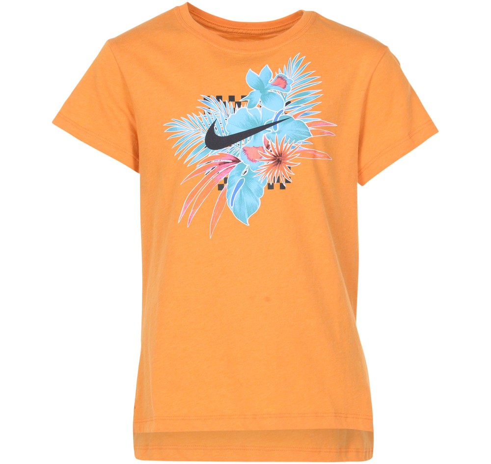 Nike Sportswear Girls T-Shirt, Orange Peel/Htr, L, T-Shirts | Junior - Kläder - T-shirts | Padelspecialisterna