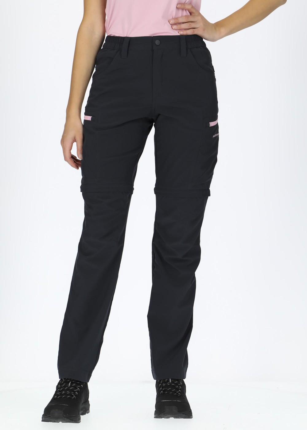 Glittertind Zip-Off Pants W, Charcoal/Lt Pink, 44, Byxor | Dam - Aktivitet - Outdoorkläder - Byxor | Padelspecialisterna