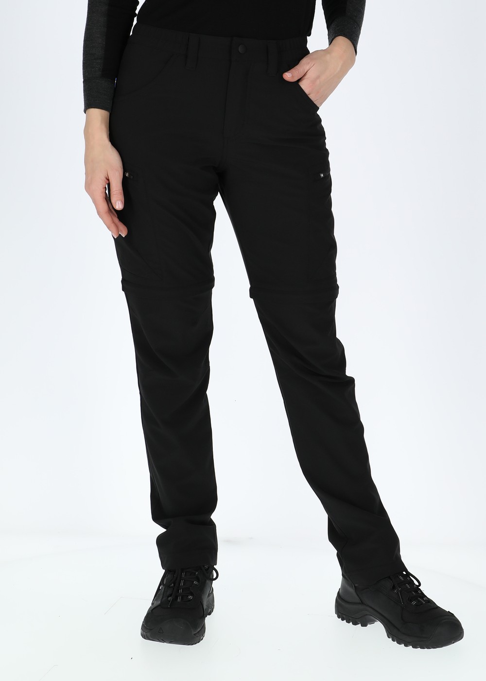 Glittertind Zip-Off Pants W, Black/Black, 46, Byxor | Dam - Aktivitet - Outdoorkläder - Byxor | Padelspecialisterna