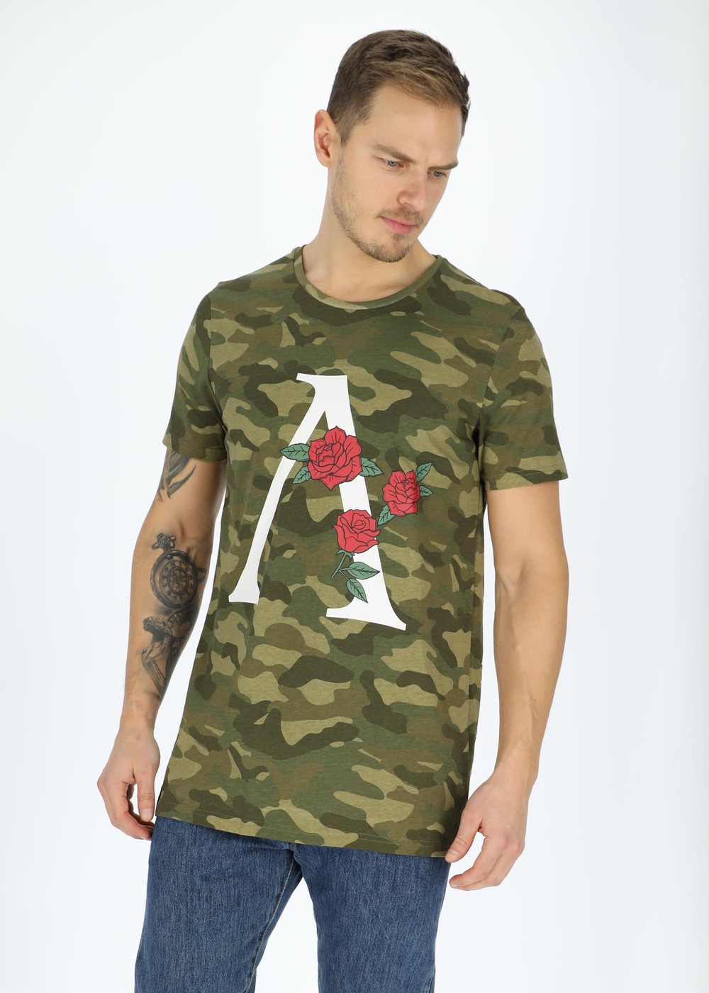 Rose Tee, Camouflage, M, T-Shirts | Herr - Kläder - T-shirts | Padelspecialisterna