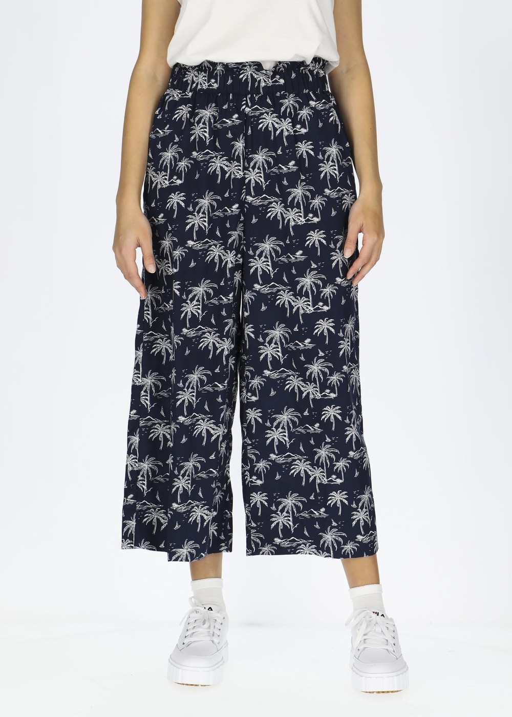 Sankt Claud Pants, Navy Palm, 38, Strandkläder | Dam - Kläder - Badkläder - Strandkläder | Padelspecialisterna