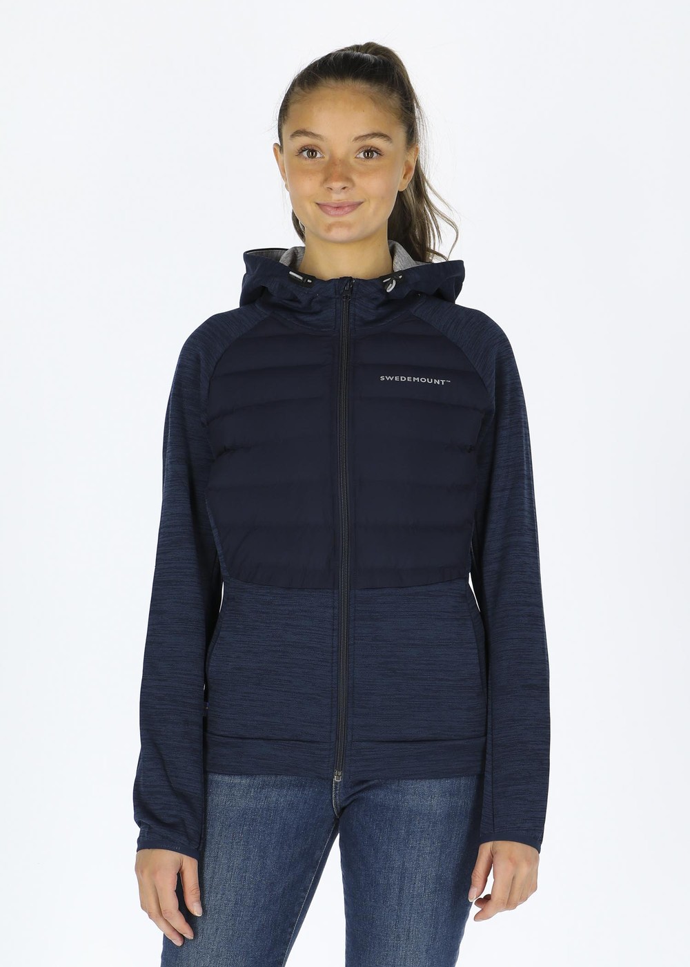 Training Hybrid Jacket W, Navy Melange/Lt Grey Mel, 44, Bästsäljare | Dam - Bästsäljare | Padelspecialisterna