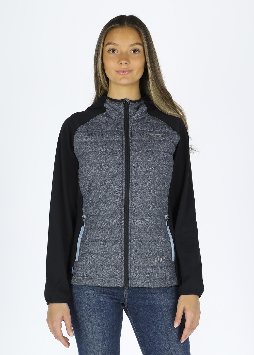 Hooded Hybrid Jacket W, Navy Melange/Dk Navy Melange, 38, Jackor | Sport & aktivitet - Friluftsliv - Vandringskläder - Jackor | Padelspecialisterna
