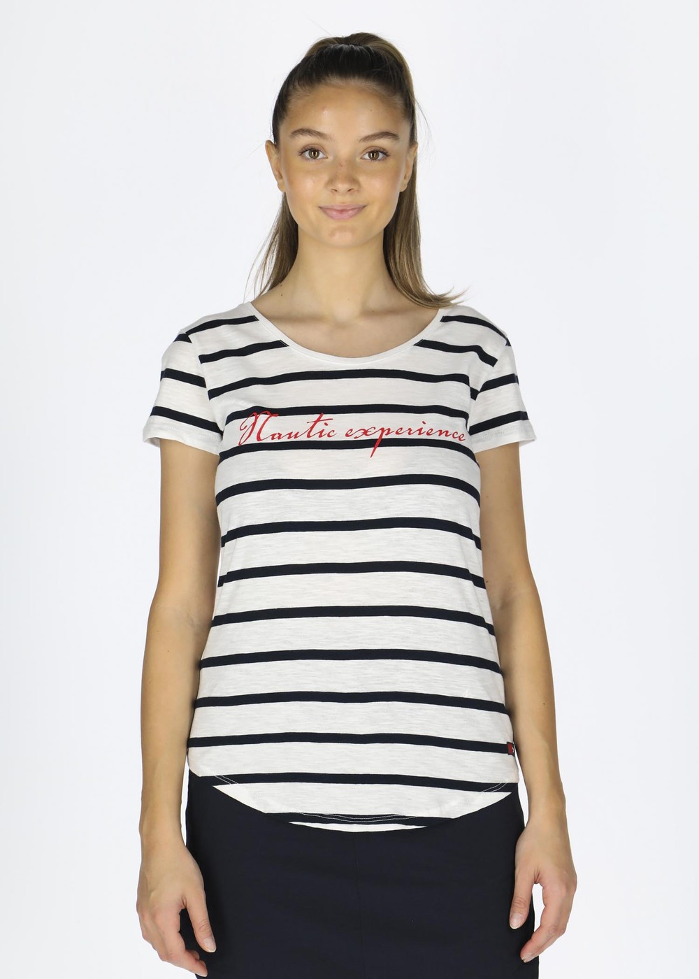 Ocean Stripe Tee W, White, 36, Toppar | Dam - Kläder - Toppar | Padelspecialisterna