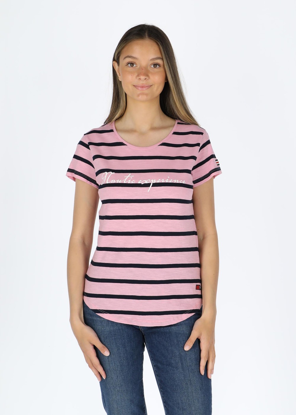 Ocean Stripe Tee W, Pink, 36, Toppar | Dam - Kläder - Toppar | Padelspecialisterna