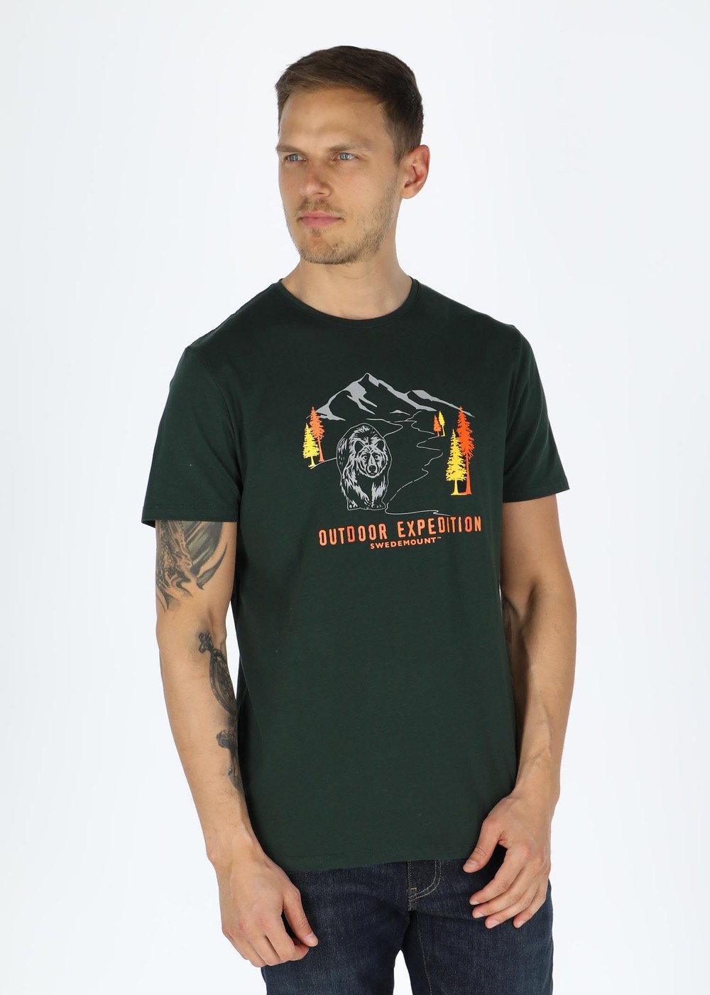 Forest Tee, Green Bear, Xl, T-Shirts | Herr - Aktivitet - Outdoorkläder - T-shirts | Padelspecialisterna