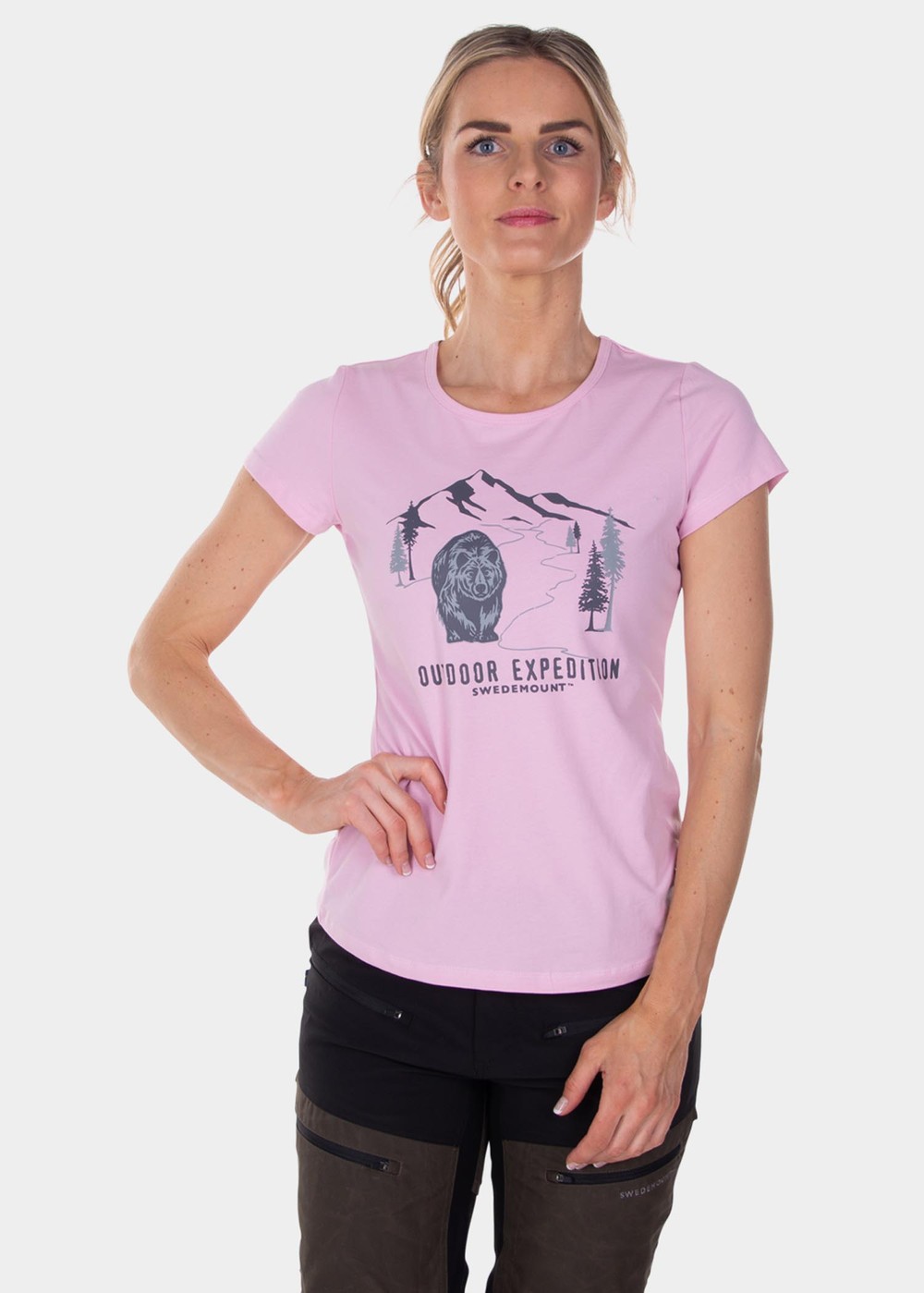 Forest Tee W, Lt. Pink Bear, 46, T-Shirts | Dam - Aktivitet - Outdoorkläder - T-shirts | Padelspecialisterna