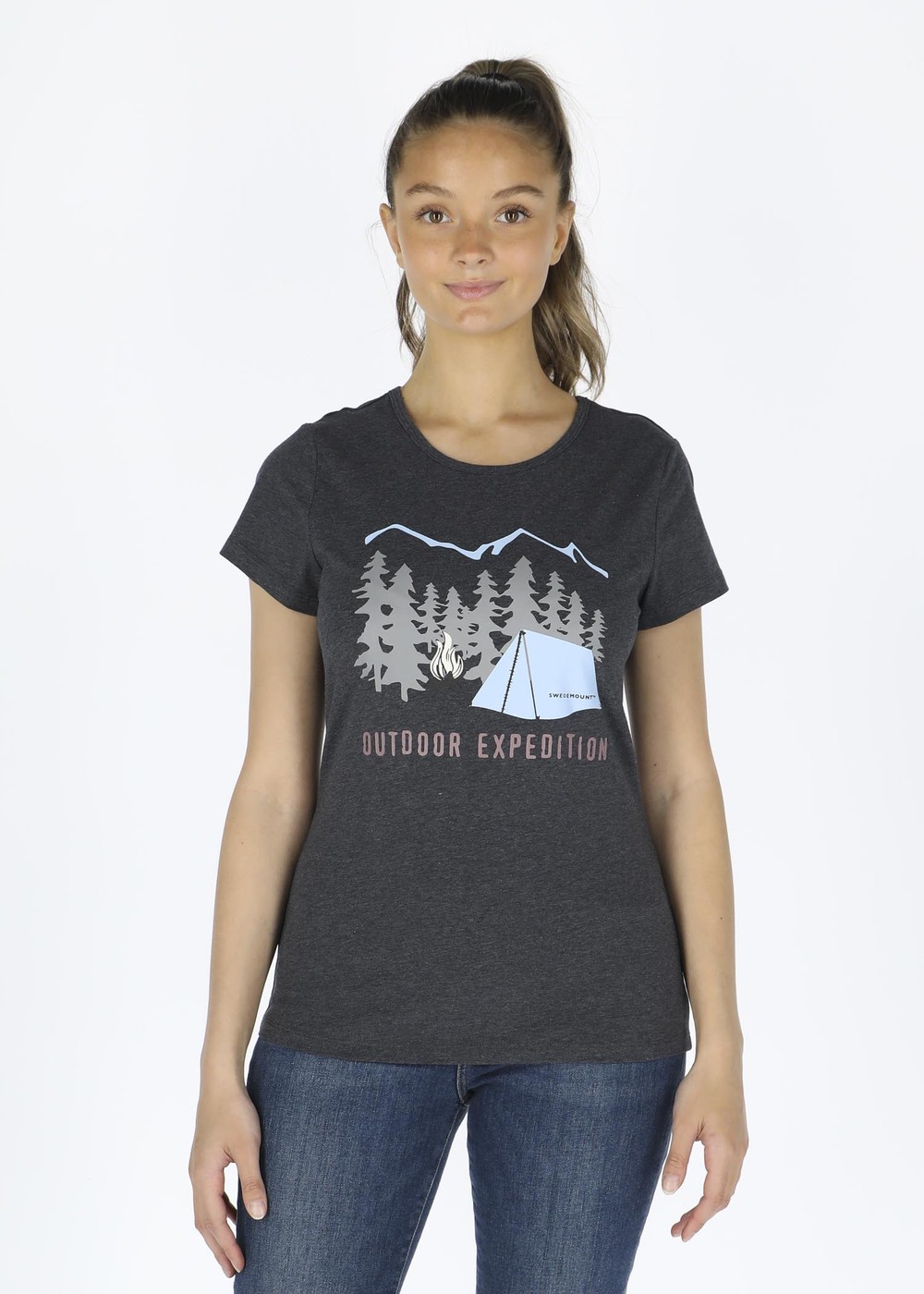 Forest Tee W, Grey Melange Tent, 44, T-Shirts | Dam - Aktivitet - Outdoorkläder - T-shirts | Padelspecialisterna