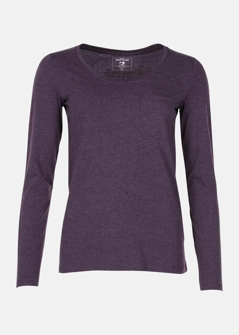 Pocket Ls Tee W, Plum Melange, 34, T-Shirts | Dam - Kläder - T-shirts | Padelspecialisterna