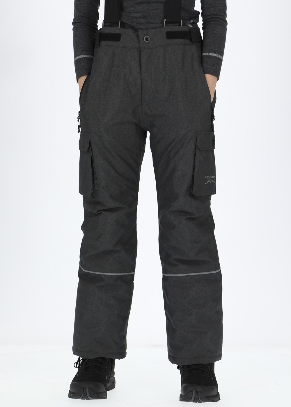 Branäs Pants Jr, Charcoal Melange, 130, Skidbyxor | Sport & aktivitet - Sporter - Alpin skidåkning - Skidbyxor | Padelspecialisterna