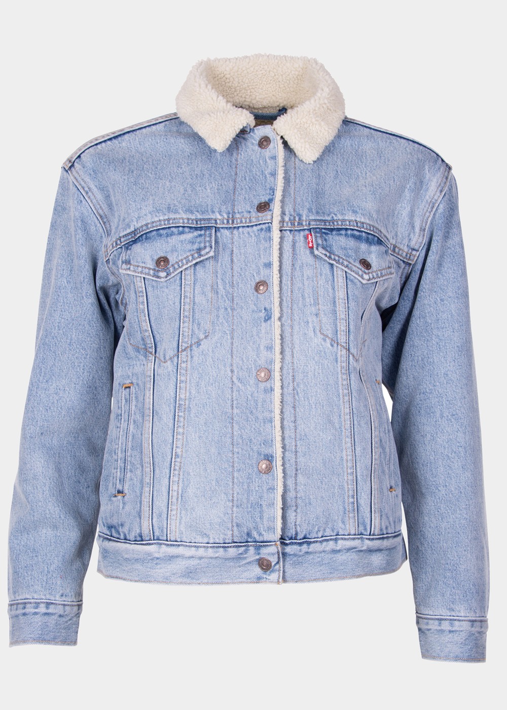 Exbf Sherpa Trucker, Light Indigo - Worn In, Xs, Jackor | Dam - Kläder - Jackor | Padelspecialisterna