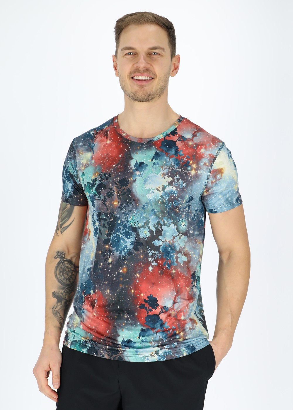 Fusion Tee, Galaxy Aop/Navy, Xs, Tränings-T-Shirts | Herr - Aktivitet - Träningskläder - Tränings-t-shirts | Padelspecialisterna