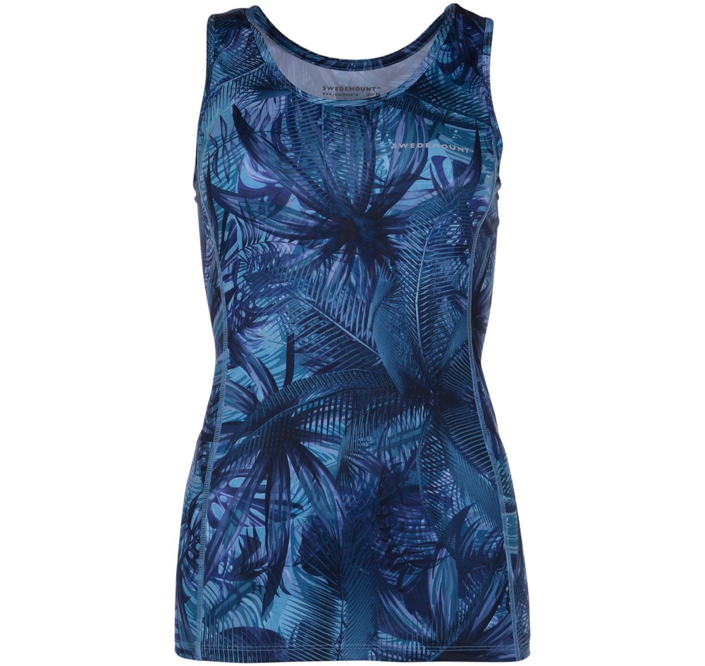 Fusion Singlet W, Palm Aop/Turquoise, 34, Löpar-Linnen | Dam - Aktivitet - Löparkläder - Löpar-linnen | Padelspecialisterna