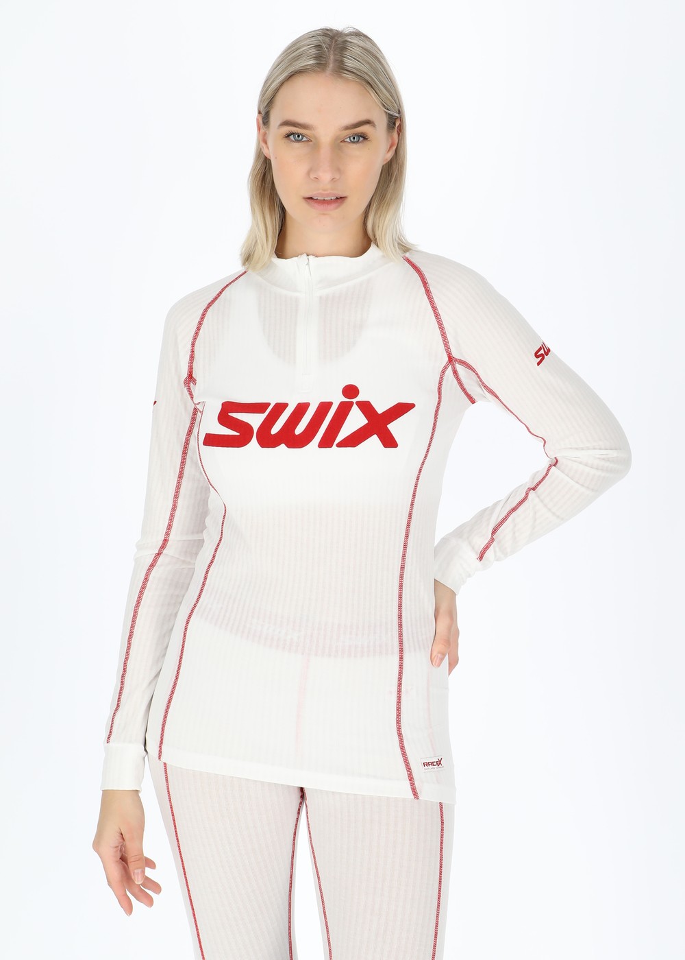 Racex Bodyw Halfzip W, Bright White, L, Funktionsunderställ | Sport & aktivitet - Friluftsliv - Vandringskläder - Underställ - Funktionsunderställ | Padelspecialisterna