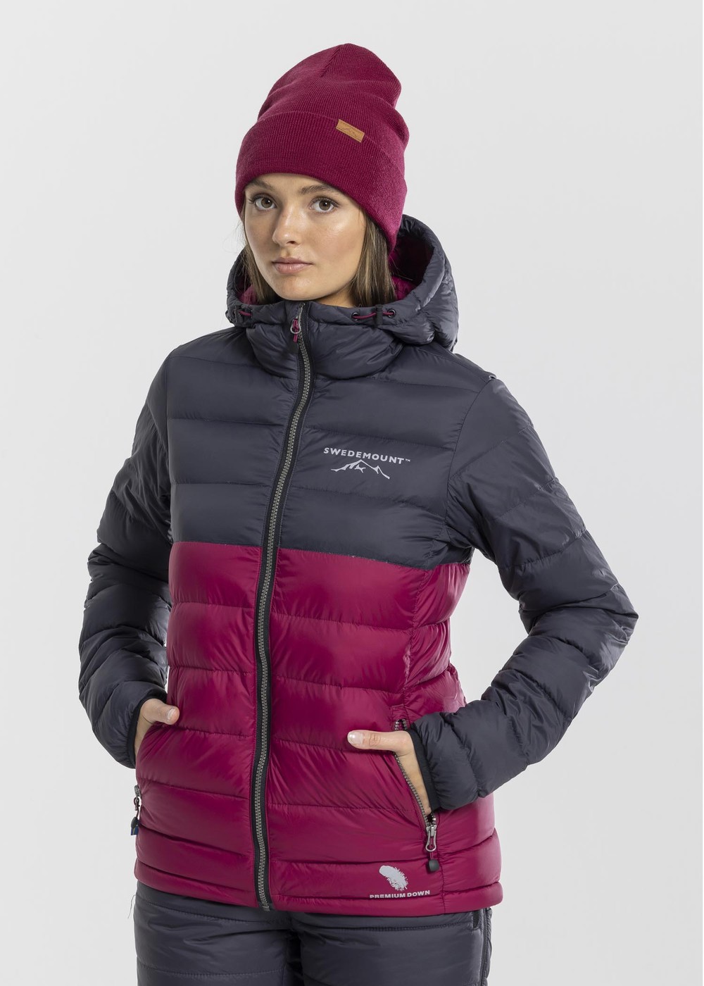 Östersund Down Jacket 2.0 W, Charcoal/Plum, 38, Vinterjackor | Dam - Kläder - Jackor - Vinterjackor | Padelspecialisterna