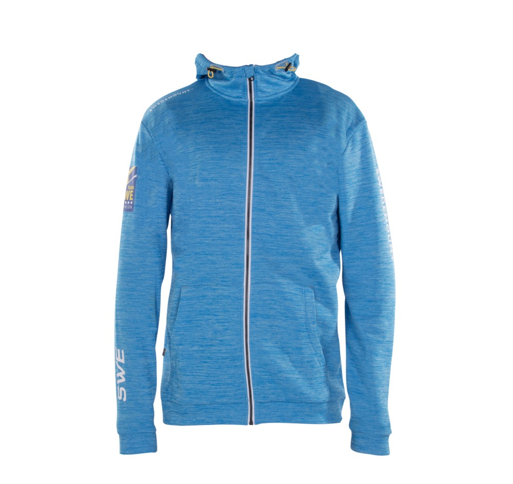 Training Zip Hood Sr Crew, Seablue Mel/Lt. Grey Mel, Xl, Hoodies | Herr - Kläder - Tröjor - Hoodies | Padelspecialisterna