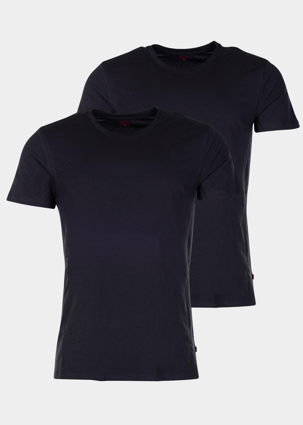 Levis Men Solid Crew 2p, Jet Black, S, T-Shirts | Herr - Kläder - T-shirts | Padelspecialisterna