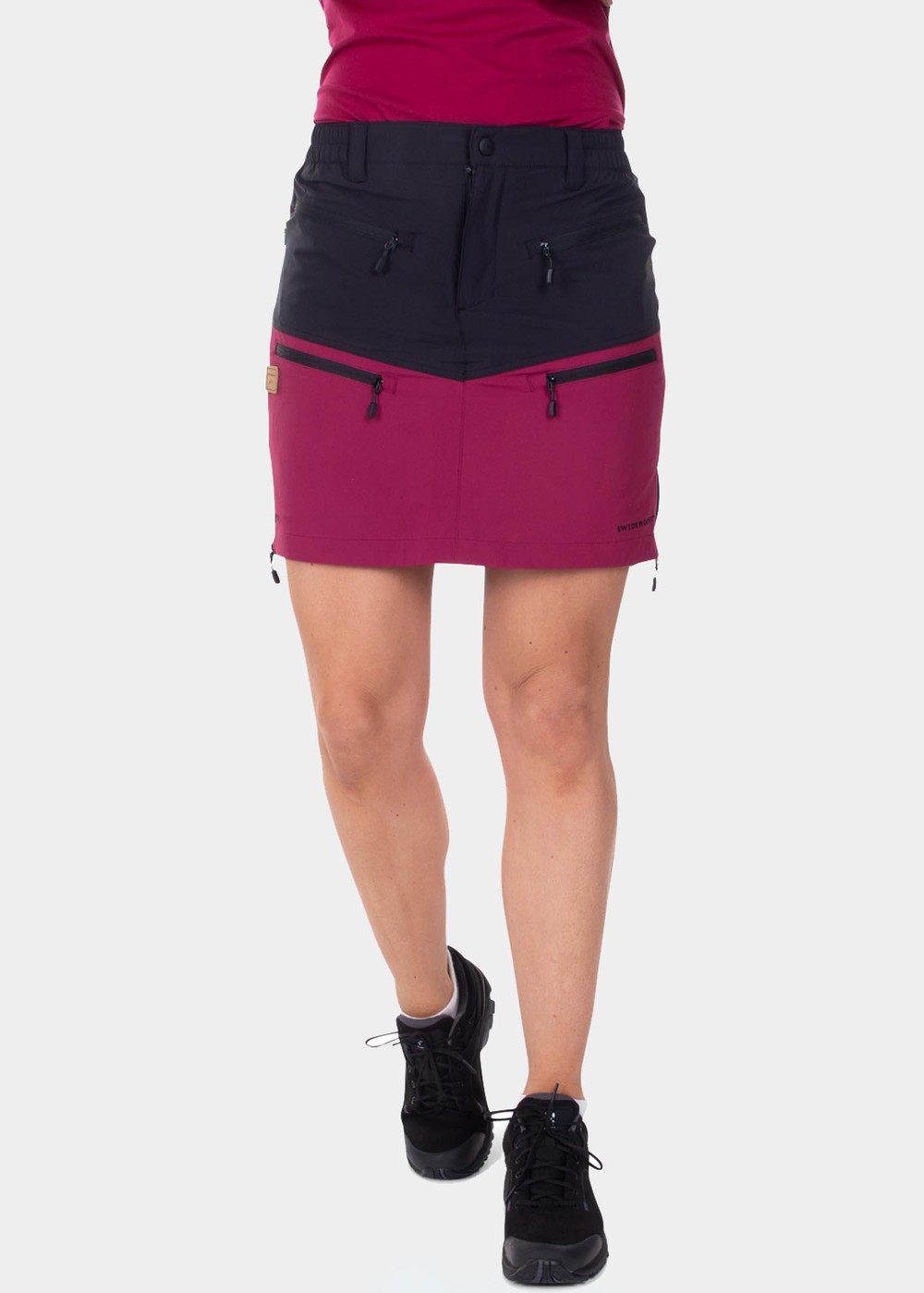Lofoten Stretch Skirt W, Black/Burgundy, 34, Korta Kjolar | Dam - Kläder - Kjolar - Korta kjolar | Padelspecialisterna