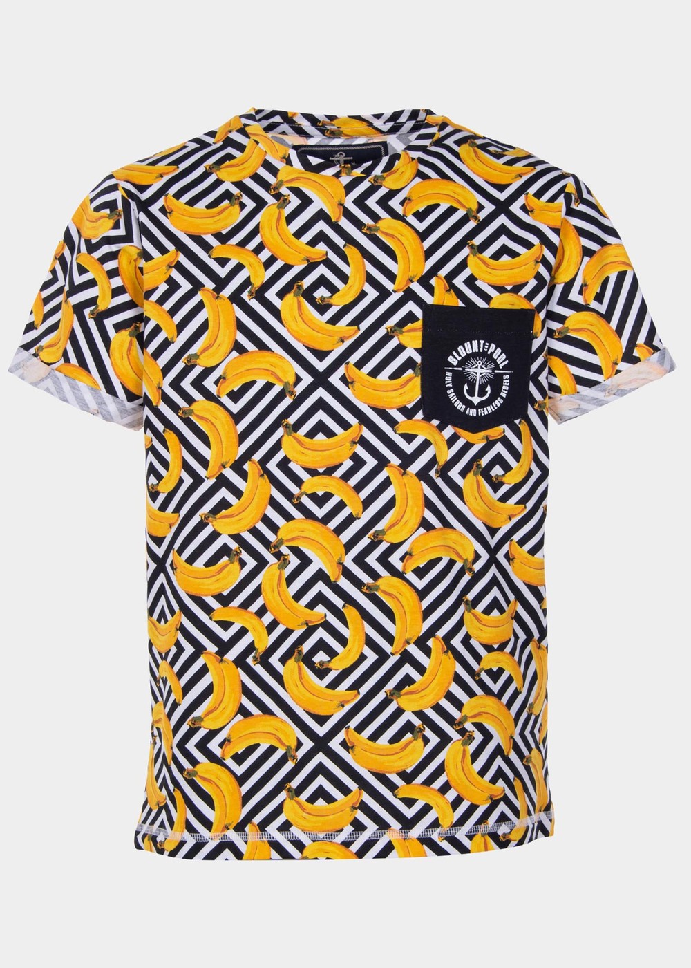 Tropical Pocket Tee Jr, Yellow Graphic Banana, 110, Strandkläder | Junior - Kläder - Badkläder - Strandkläder | Padelspecialisterna