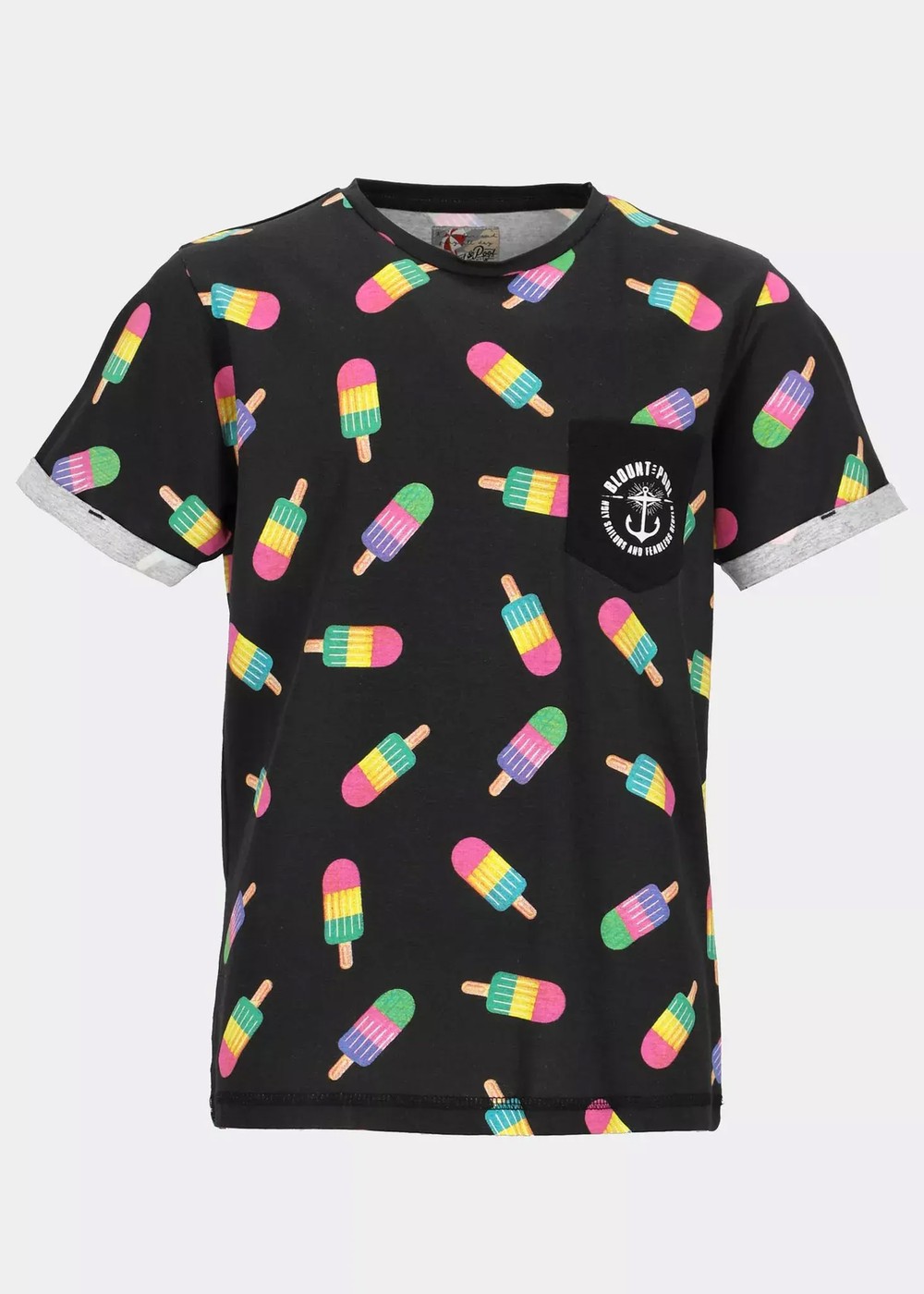Tropical Pocket Tee Jr, Black Ice Cream, 140, Strandkläder | Junior - Kläder - Badkläder - Strandkläder | Padelspecialisterna