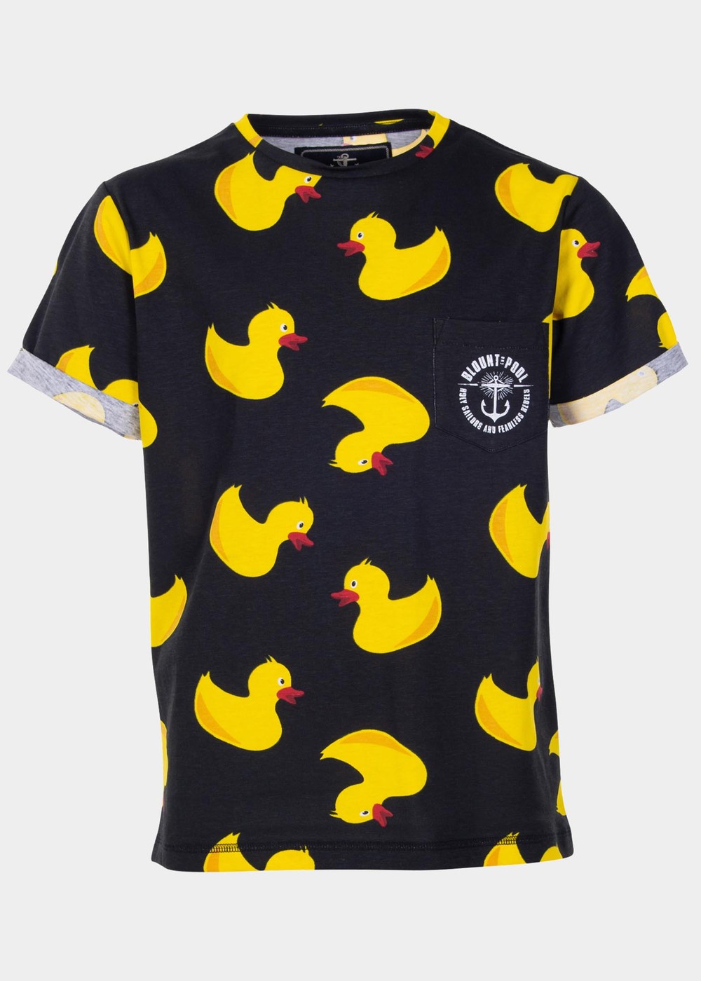 Tropical Pocket Tee Jr, Black Yellow Duck, 120, Strandkläder | Junior - Kläder - Badkläder - Strandkläder | Padelspecialisterna