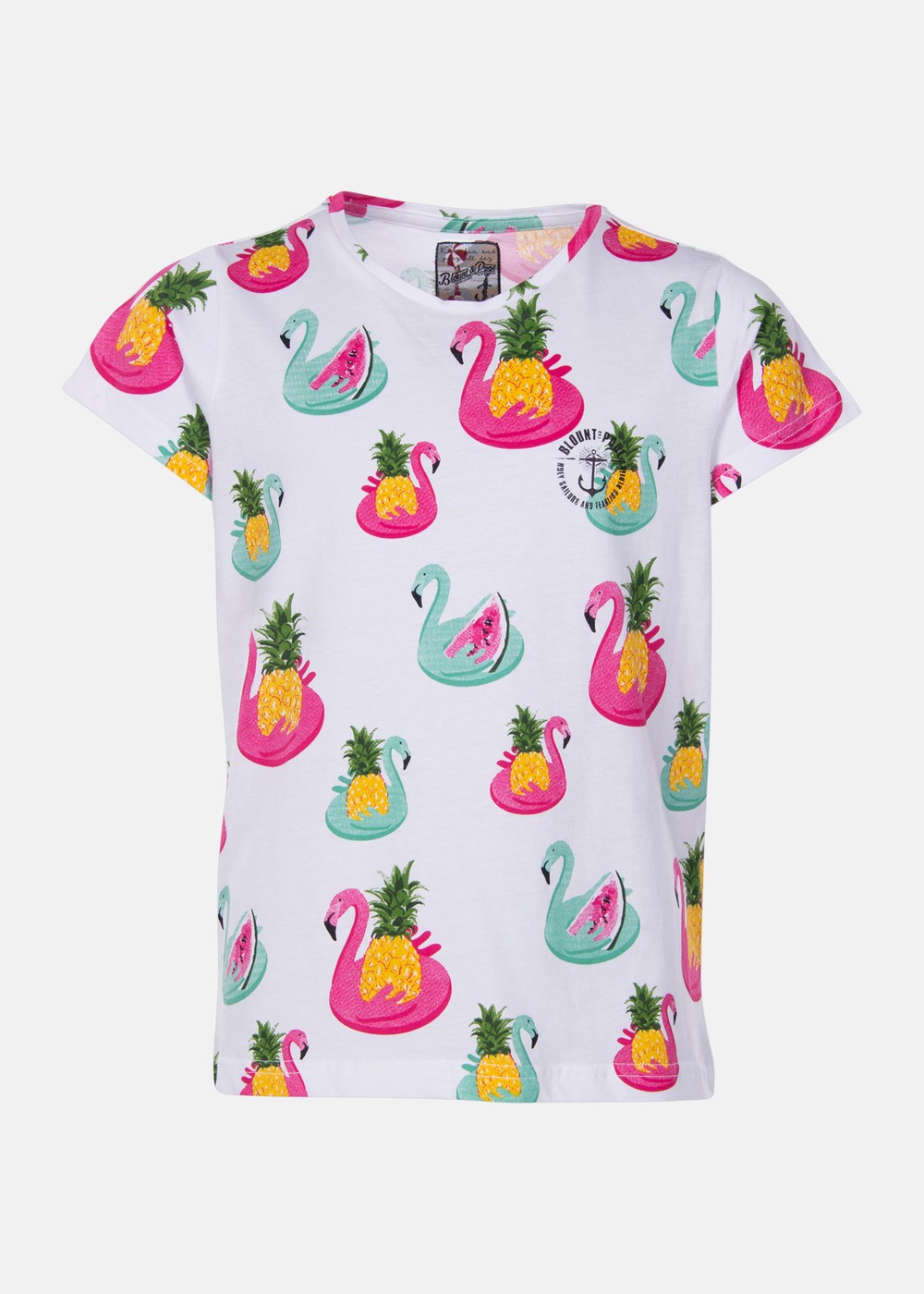Jungle Tee Jr, White Flamingo Pineapple, 150, Strandkläder | Junior - Kläder - Badkläder - Strandkläder | Padelspecialisterna