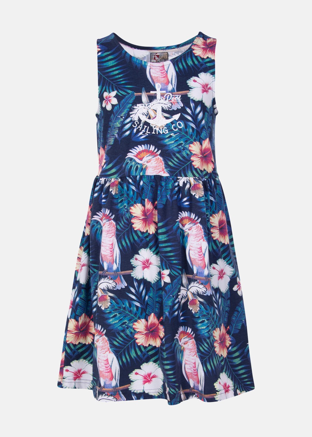 Jungle Dress Jr, Navy Kakadua Flower, 100, Strandkläder | Junior - Kläder - Badkläder - Strandkläder | Padelspecialisterna