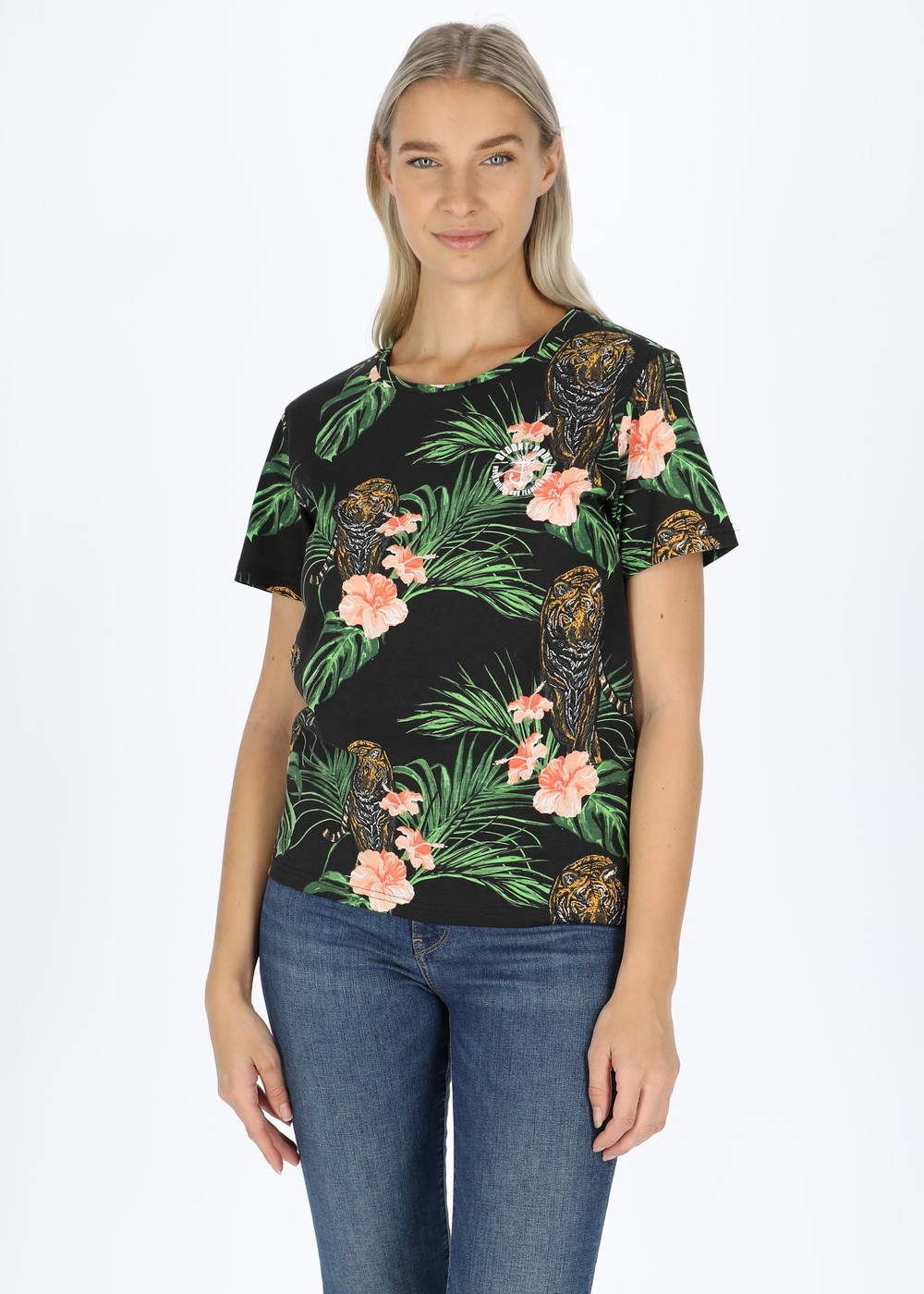 Jungle Tee W, Black Tiger, 36, Strandkläder | Dam - Kläder - Badkläder - Strandkläder | Padelspecialisterna