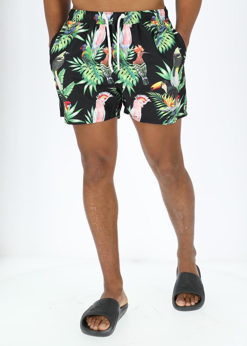Beachshorts, Black Kakadua, M, Badbyxor | Herr - Kläder - Badkläder - Badbyxor | Padelspecialisterna