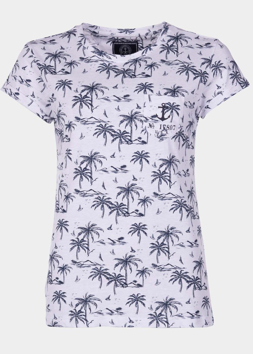 Miami Tee W, White Palm, 38, Strandkläder | Dam - Kläder - Badkläder - Strandkläder | Padelspecialisterna