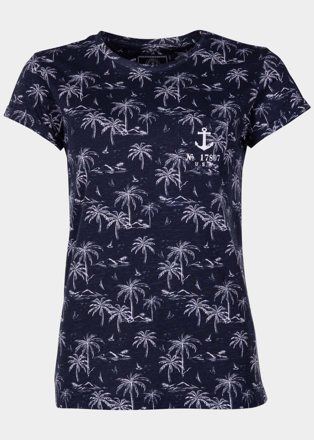 Miami Tee W, Navy Palm, 34, Strandkläder | Dam - Kläder - Badkläder - Strandkläder | Padelspecialisterna