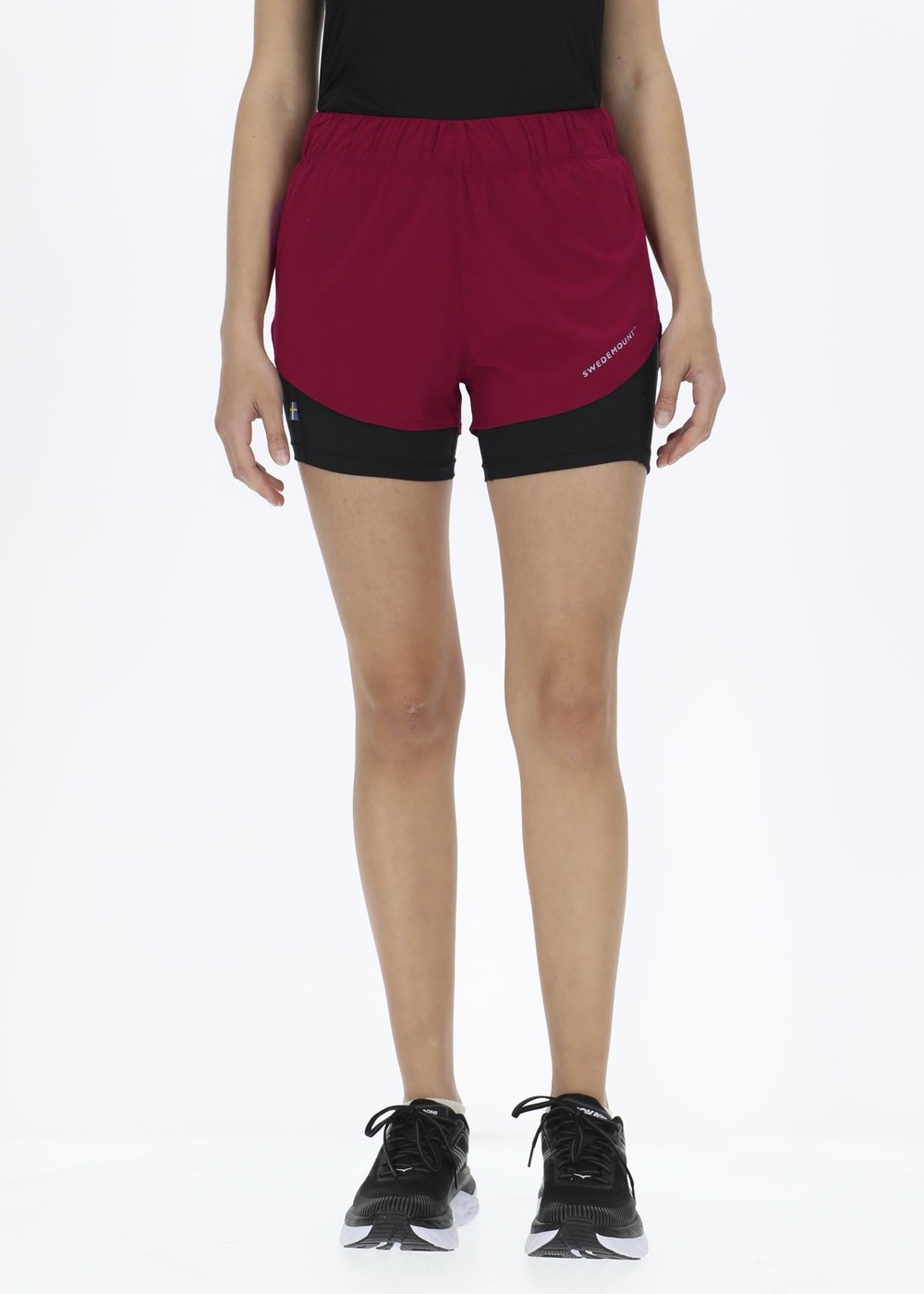 Training 2in1 Shorts W, Burgundy, 34, Träningsshorts | Dam - Kläder - Shorts - Träningsshorts | Padelspecialisterna