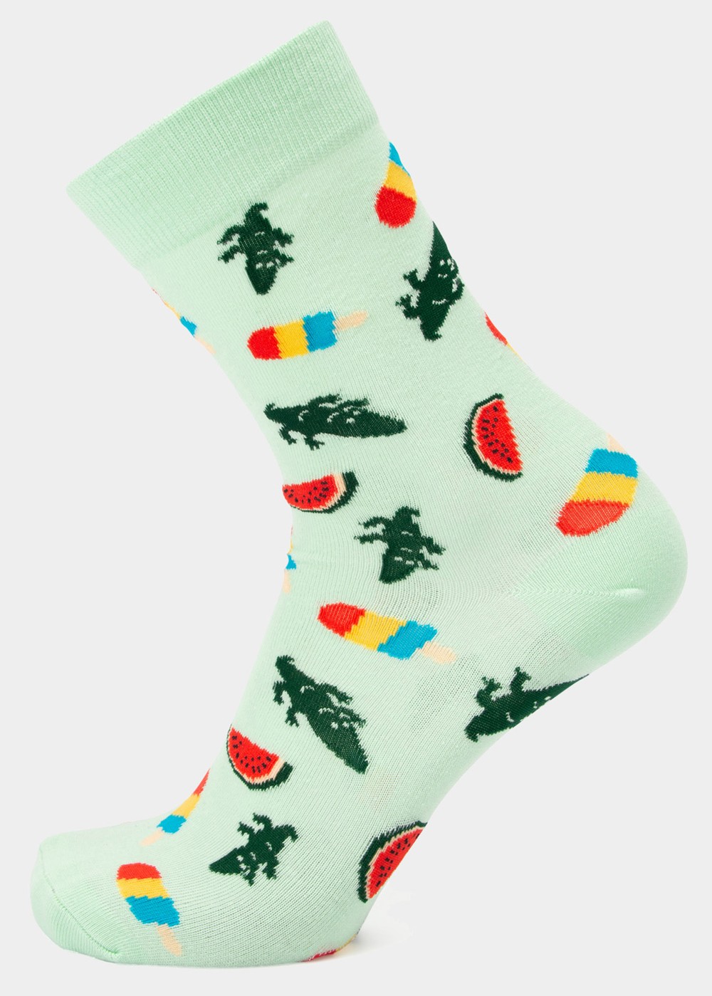 Tropical Sock, Mint Crocodile, 41-46, Bomullsstrumpor | Herr - Kläder - Strumpor - Bomullsstrumpor | Padelspecialisterna