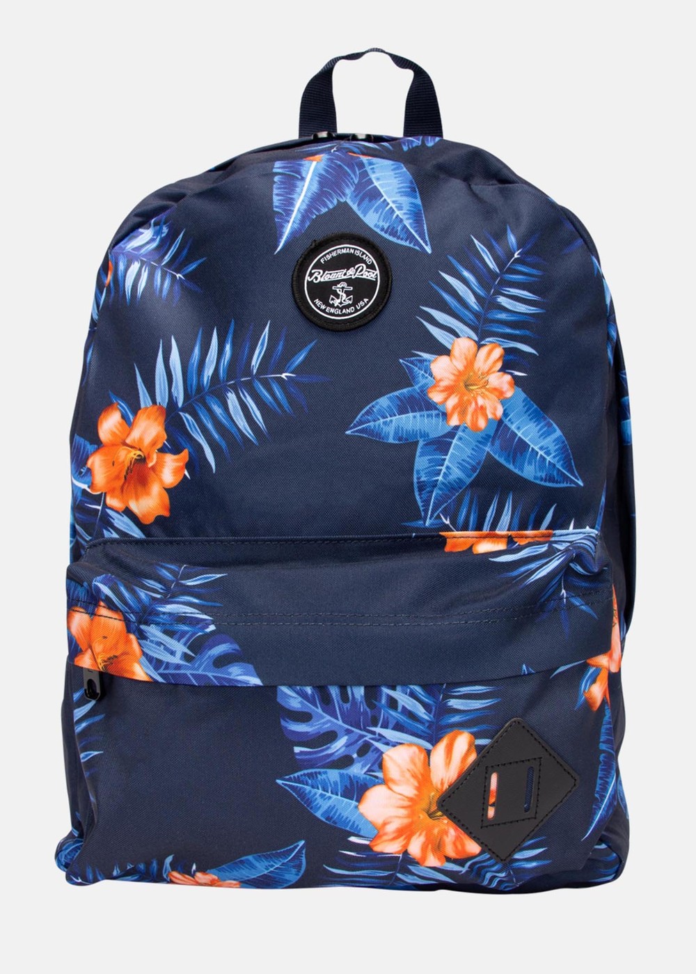 Hawaii Backpack, Navy Orange Flower, Onesize, SkolvÀskor | VÀskor - SkolvÀskor | Padelspecialisterna