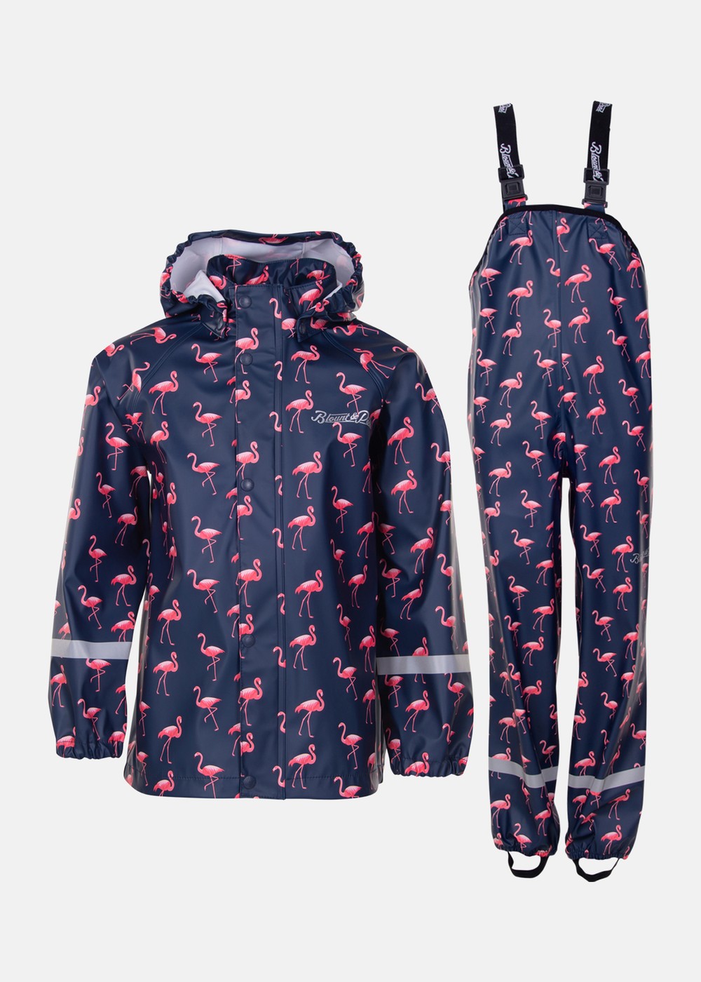 Monsoon Rain Set Jr, Navy Flamingo, 90, Regnjackor | Junior - Kläder - Regnkläder - Regnjackor | Padelspecialisterna
