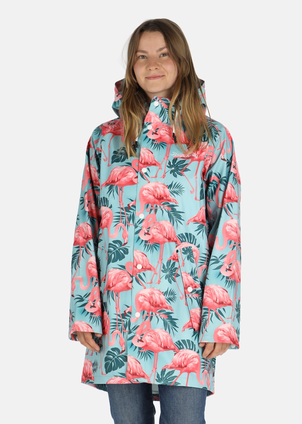 Monsoon Rain Coat, Turquoise Flamingo, S, Höstjackor | Dam - Kläder - Jackor - Höstjackor | Padelspecialisterna